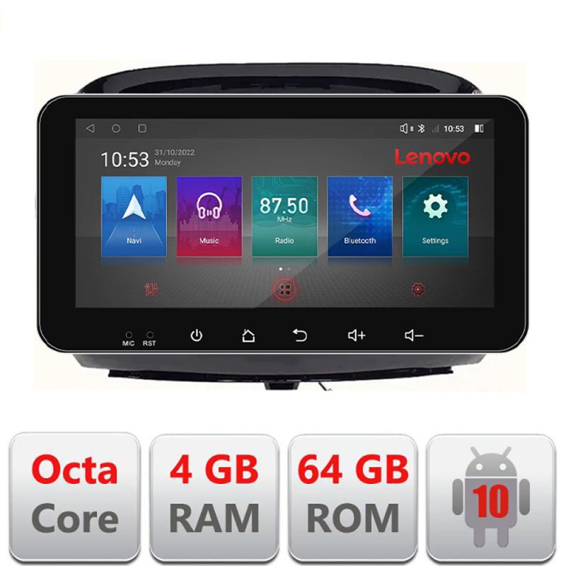 Navigatie dedicata Lenovo Honda FR-V 2004-2009 Android radio gps internet Octa Core 4+64 LTE ecran de 10.33' wide KIT-fr-v+EDT-E511-pro