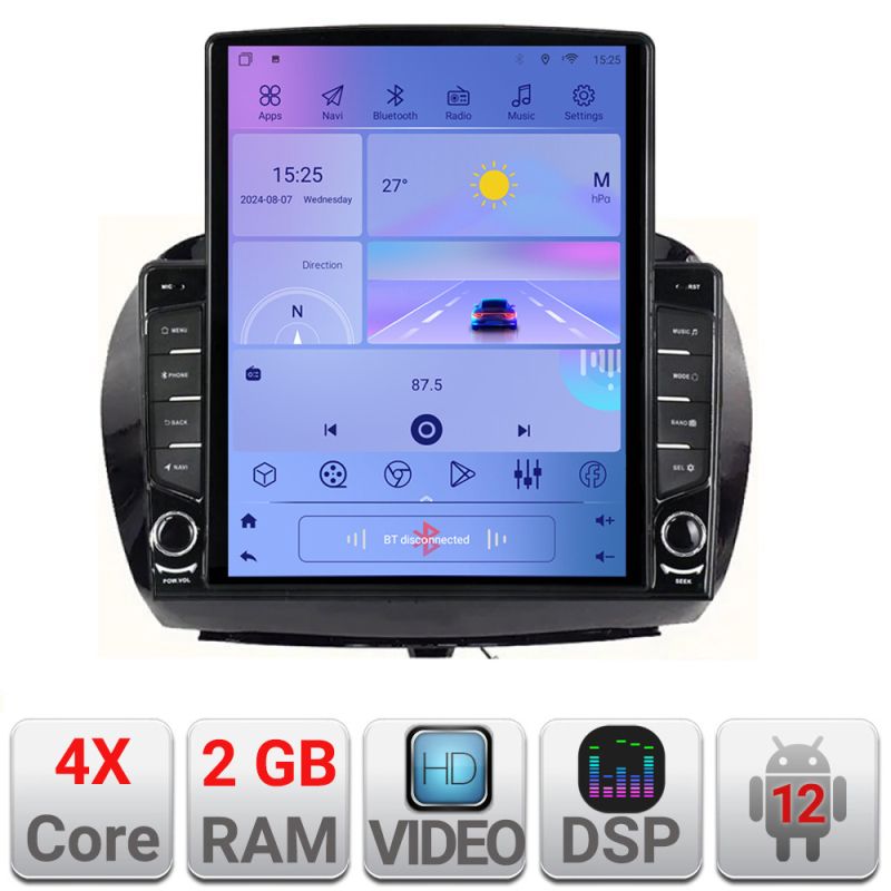 Navigatie dedicata Edonav Honda FR-V 2004-2009 Android radio gps internet quad core 2+32 ecran vertical 9.7