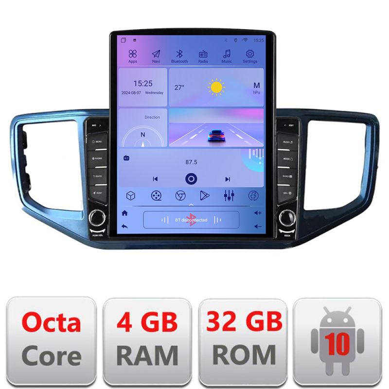 Navigatie dedicata Edonav VW Amarok Android radio gps internet Octa Core 4+64 LTE KIT-amarok+EDT-E709