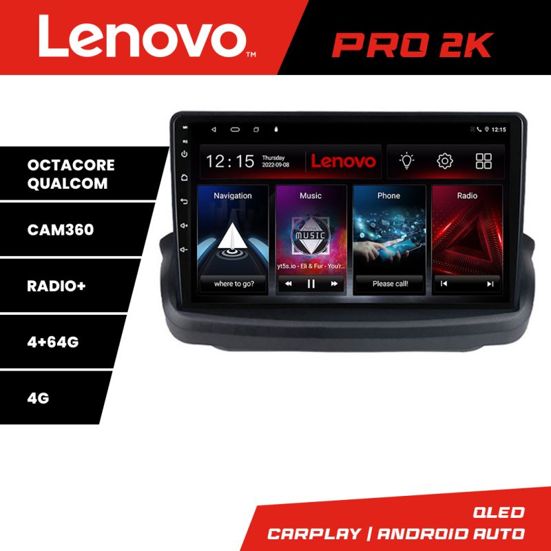 Navigatie Hyundai Genesis 8 core QLED 2K 4+64 360 Android Waze USB Navigatie Internet Youtube Radio Lenovo