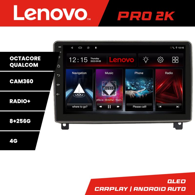 Navigatie Peugeot 407 2004-2011 8 core QLED 2K 8+256 360 Android Waze USB Navigatie Internet Youtube Radio Lenovo