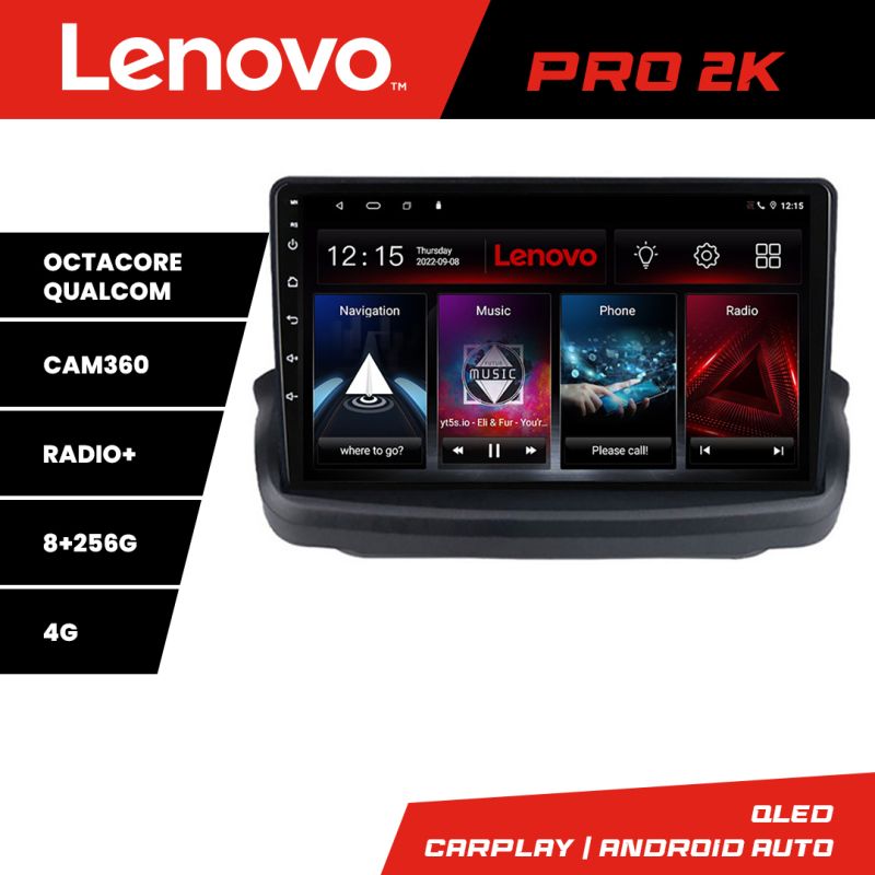 Navigatie Hyundai Genesis 8 core QLED 2K 8+256 360 Android Waze USB Navigatie Internet Youtube Radio Lenovo