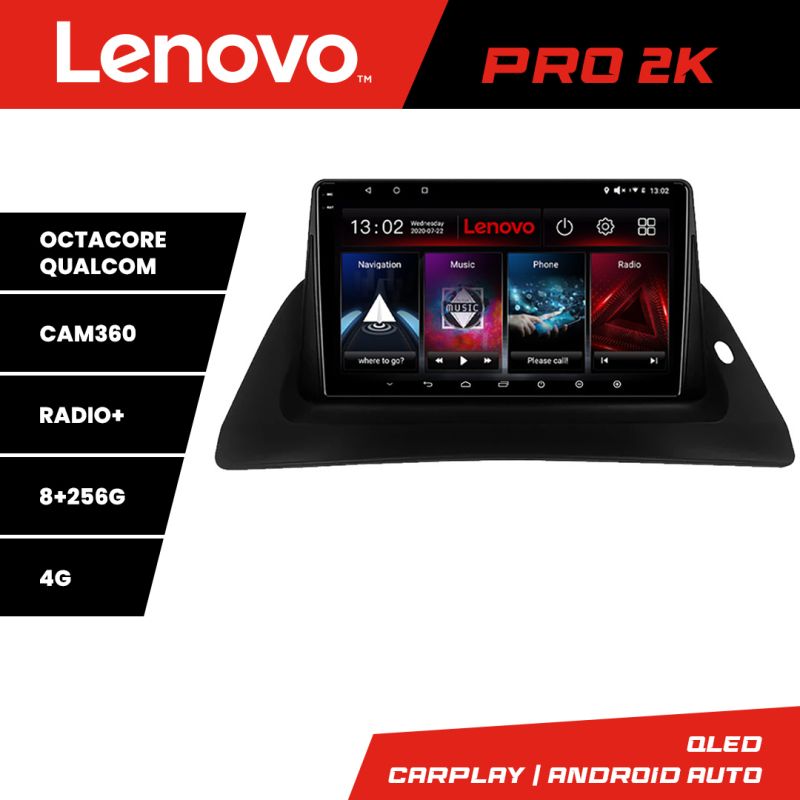 Navigatie Renault Kangoo Android radio gps internet 8 core QLED 2K 8+256 360 Lenovo