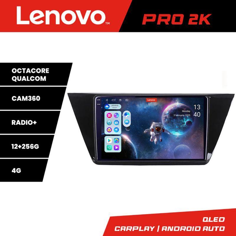 Navigatie Volkswagen Touran 2016- Lenovo Kit-3144 8 core QLED 2K 12+256 360 Android Waze USB Navigatie Internet Youtube Radio