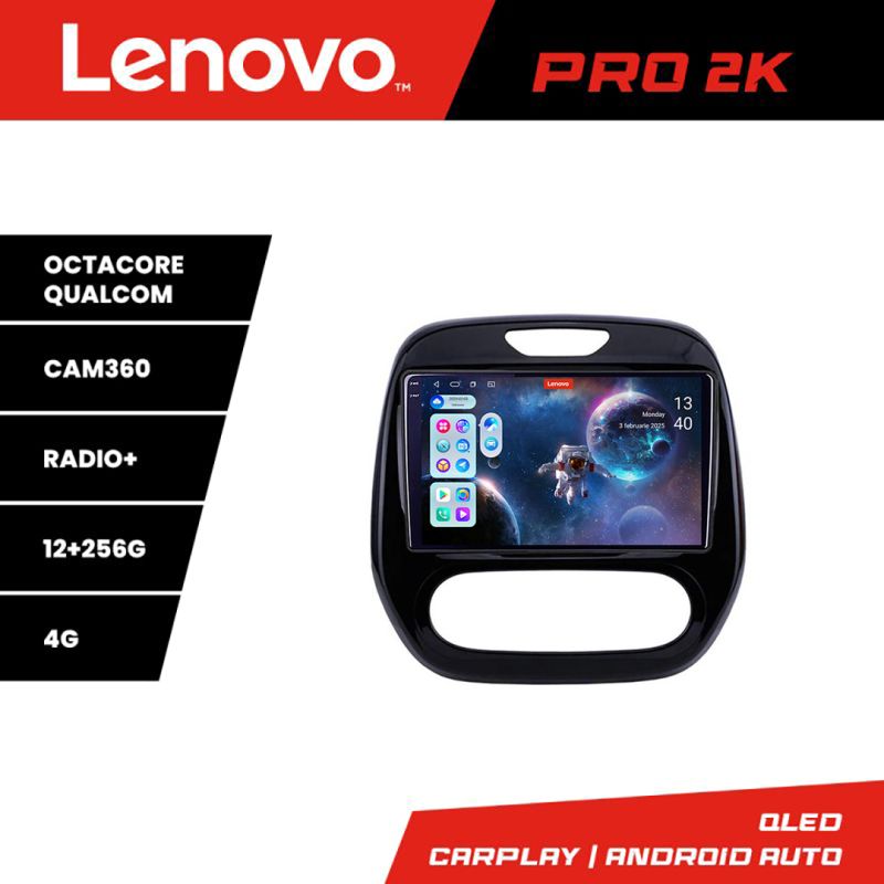 Navigatie Renault Captur Lenovo Kit-CAPTUR 8 core QLED 2K 12+256 360 Android Waze USB Navigatie Internet Youtube Radio