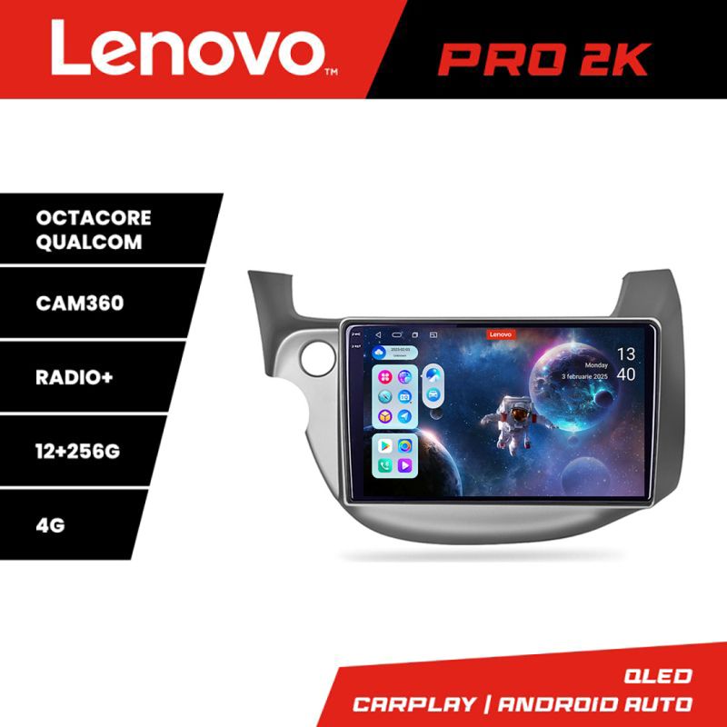 Navigatie Honda Fit 2008-2013 Android radio gps internet 8 core QLED 2K 12+256 360 Lenovo