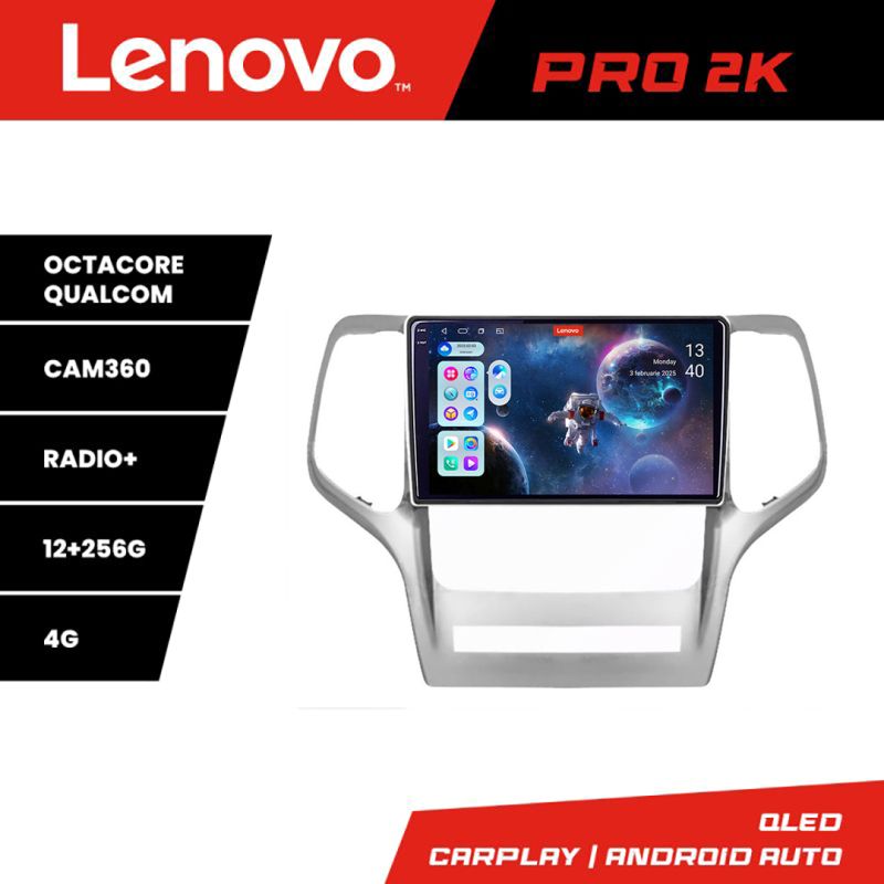 Navigatie Jeep Gran Cherokee 2011-2013 Lenovo Kit-GRCHE 8 core QLED 2K 12+256 360 Android Waze USB Navigatie Internet Youtube Radio