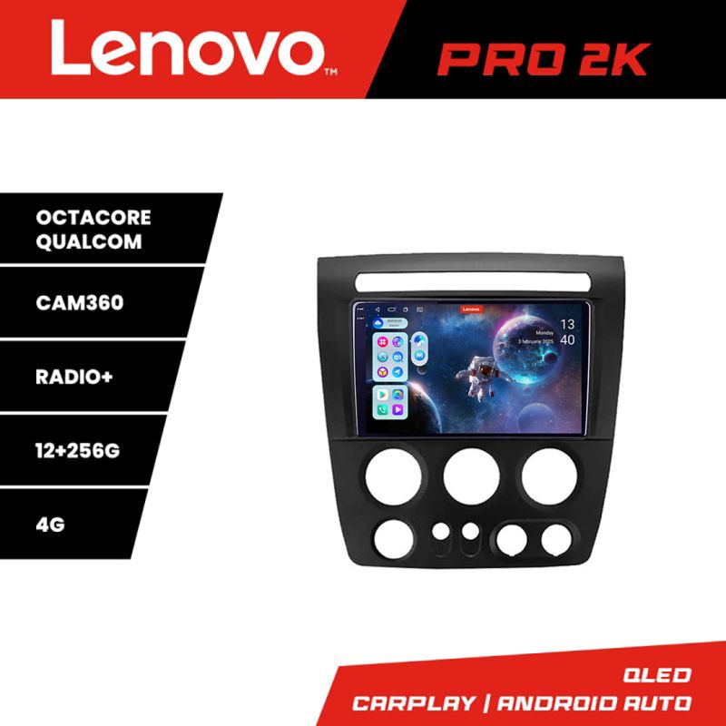 Navigatie Hummer H3 8 core QLED 2K 12+256 360 Android Waze USB Navigatie Internet Youtube Radio Lenovo