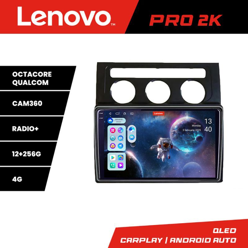 Navigatie VW Touran 2003-2009 clima automata Lenovo Kit-touran2 8 core QLED 2K 12+256 360 Android Waze USB Navigatie Internet Youtube Radio