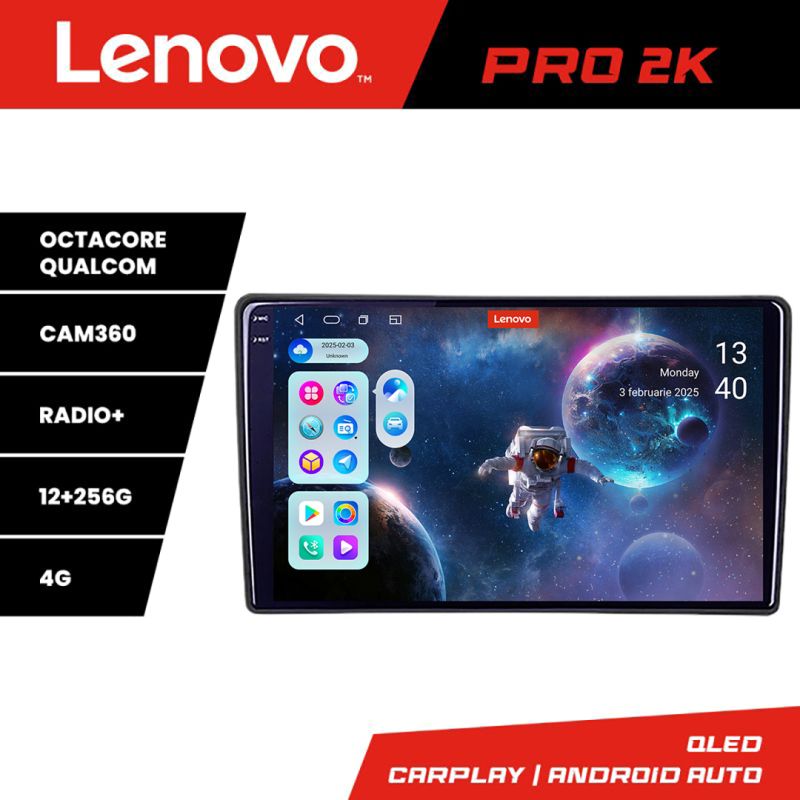 Navigatie Toyota Android radio gps internet 8 core QLED 2K 12+256 360 Lenovo