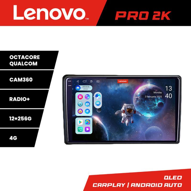 Navigatie Ford Transit Focus Kuga Lenovo Kit-transit 8 core QLED 2K 12+256 360 Android Waze USB Navigatie Internet Youtube Radio