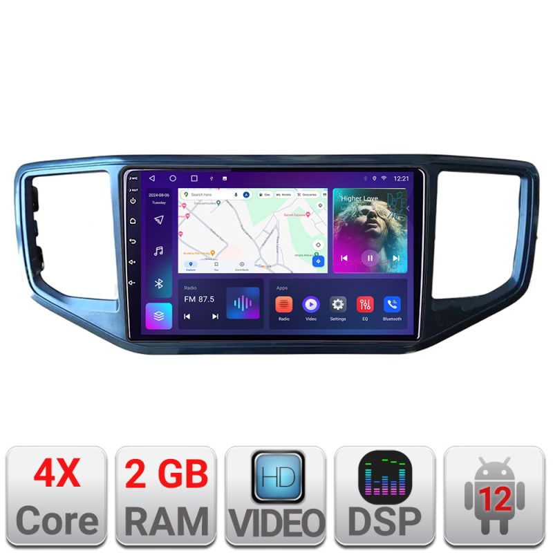 Navigatie dedicata Edonav VW Amarok Android radio gps internet 2+32 KIT-amarok+EDT-E209