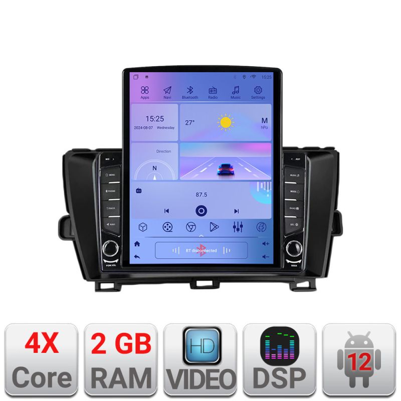 Navigatie Toyota Prius 2009-2014 KIT-TY39 ecran tip TESLA 9.7