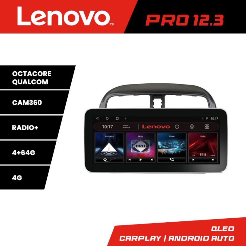 Navigatie Mitsubishi Spacestar Lenovo PRO 4+64 12.3 inch qled android 4G DSP gps internet Kit-spacestar