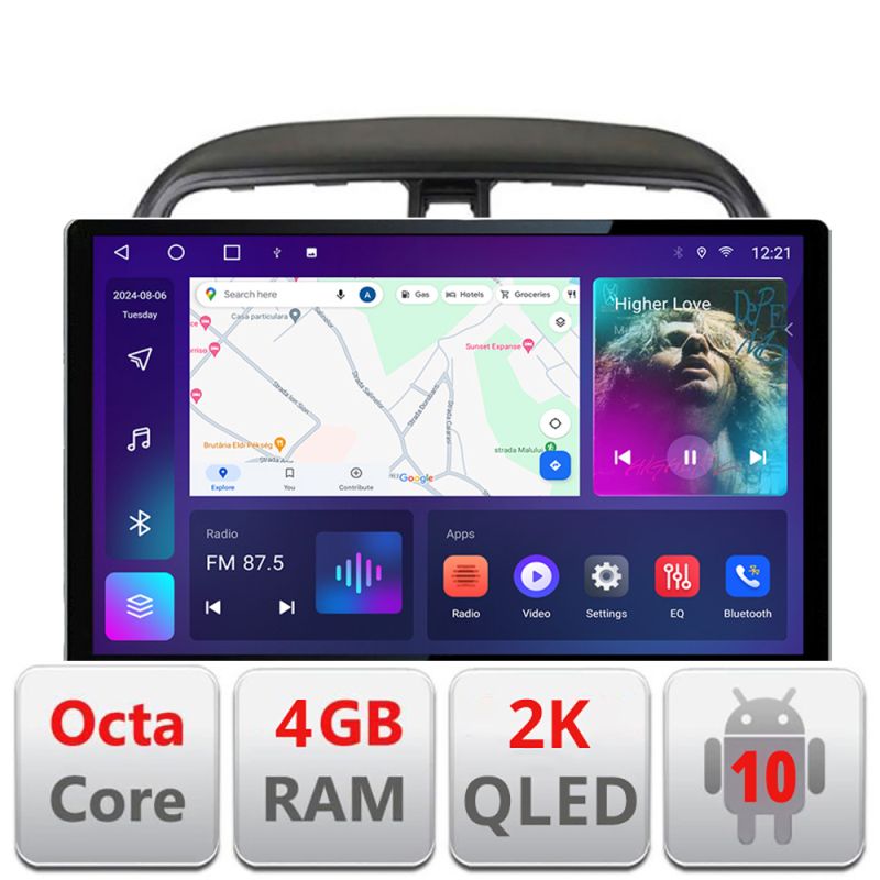 Navigatie Mitsubishi Spacestar Edotec 4+32 2K 13 inch qled android 4G DSP gps internet Kit-spacestar
