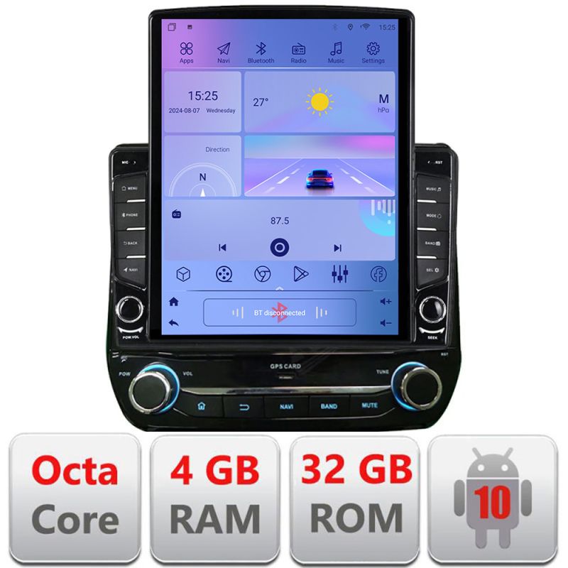 Navigatie dedicata Edonav Ford Fiesta 2020- Android radio gps internet Octa Core 4+64 LTE Kit-fiesta-2020+EDT-E709