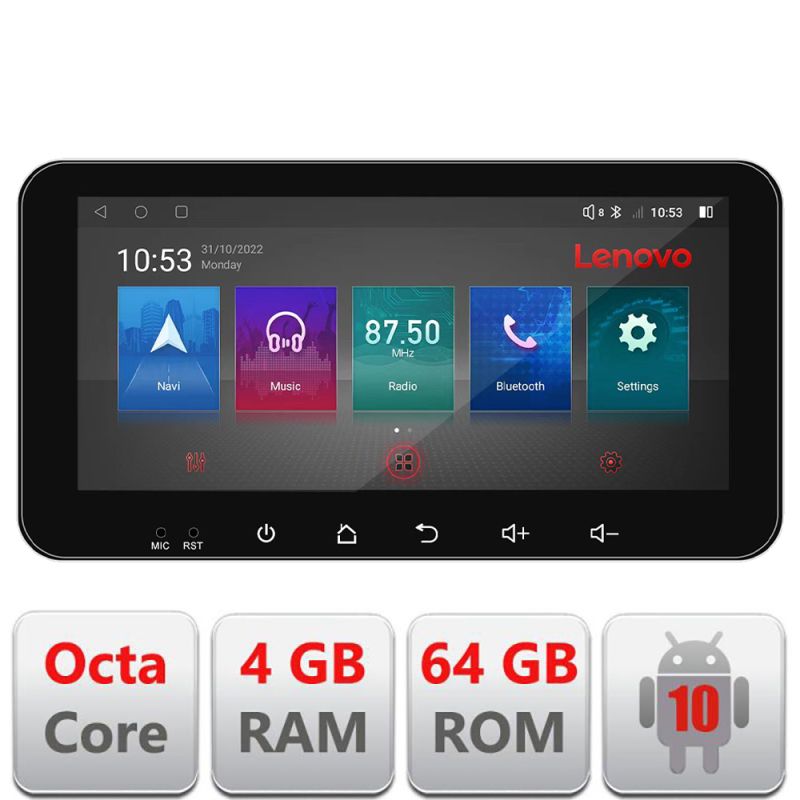 Navigatie dedicata Lenovo Ford Fiesta 2020- Android radio gps internet Octa Core 4+64 LTE ecran de 10.33' wide Kit-fiesta-2020+EDT-E511-pro