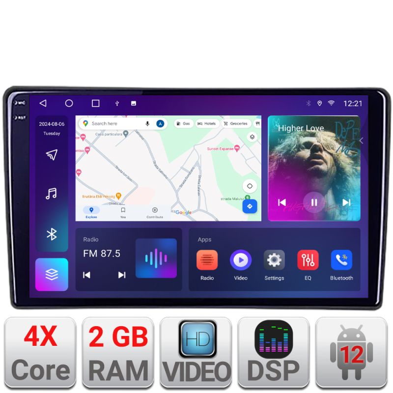 Navigatie dedicata Edonav Ford Fiesta 2020- Android radio gps internet 2+32 Kit-fiesta-2020+EDT-E209