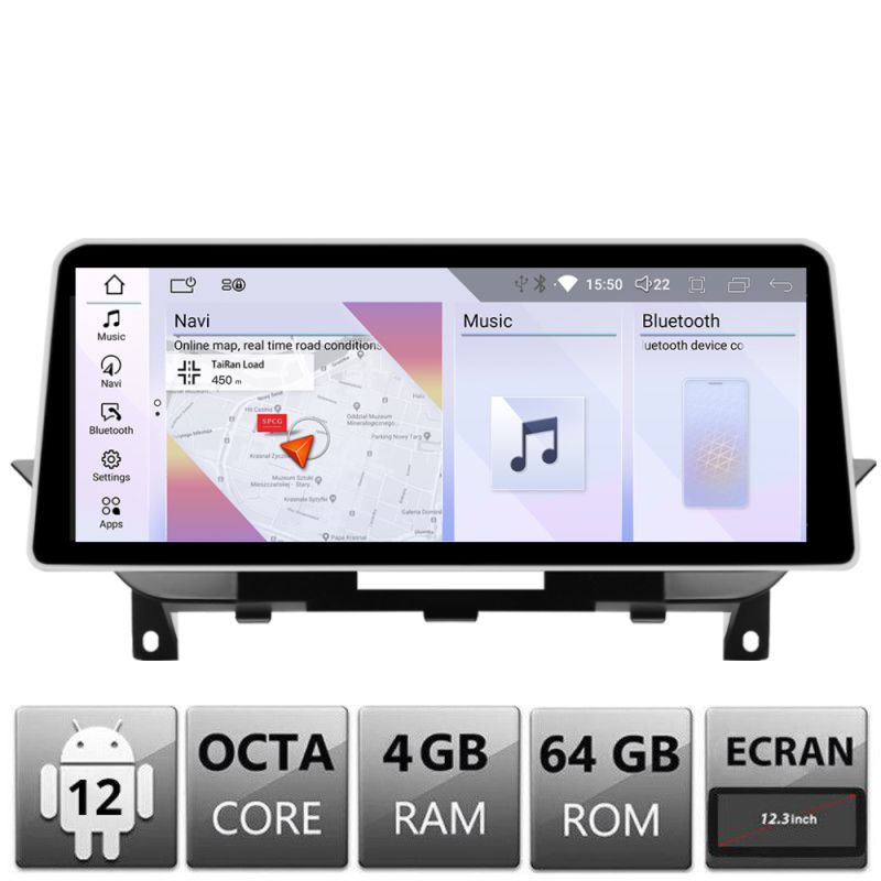 Navigatie BMW X1 E84 fara ecran de fabrica Android ecran 12.3
