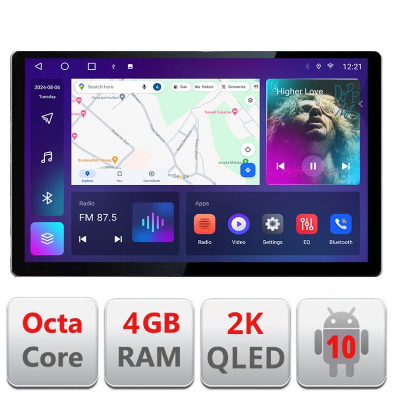 Navigatie dedicata Edonav Toyota Yaris 2020-, Ecran 2K QLED 13