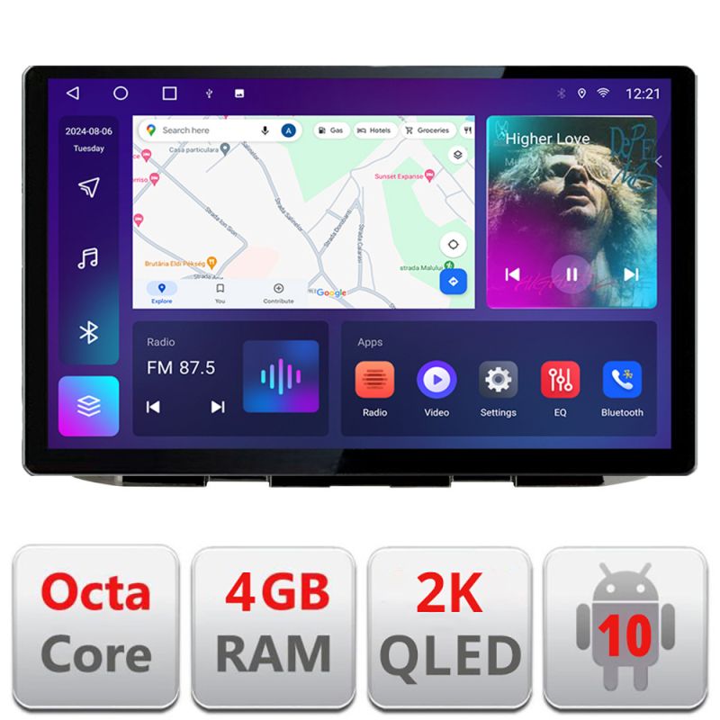 Navigatie dedicata Edonav Skoda Octavia 4 2020-2024, Ecran 2K QLED 13