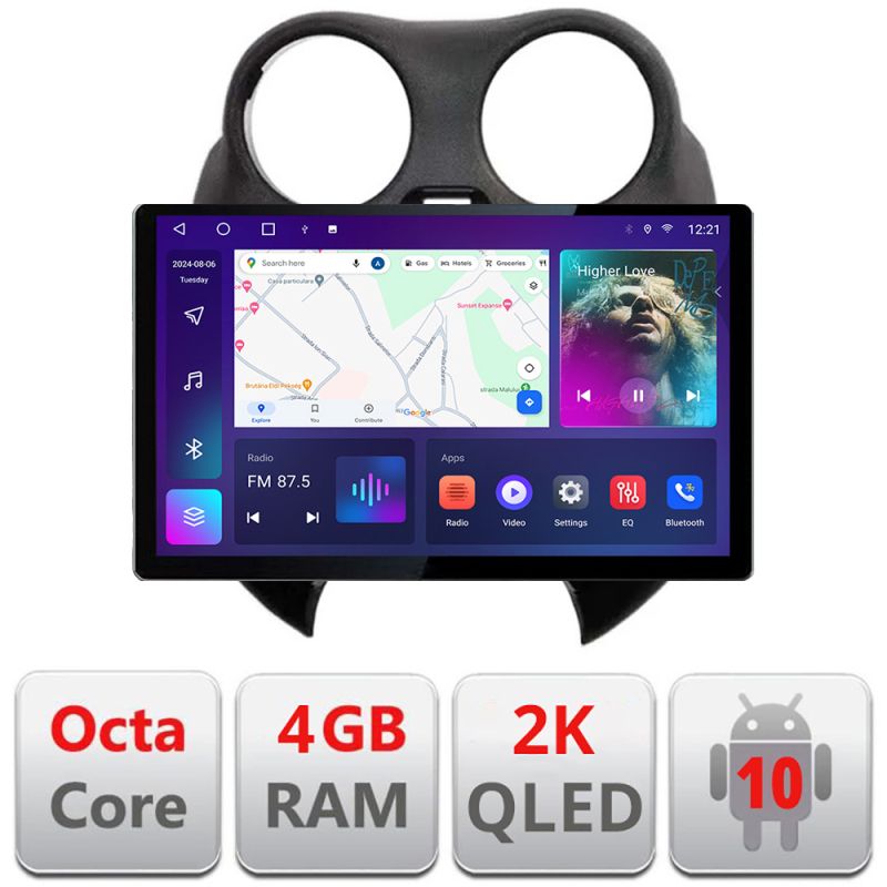 Navigatie dedicata Edonav Nissan Micra 2010-2014, Ecran 2K QLED 13