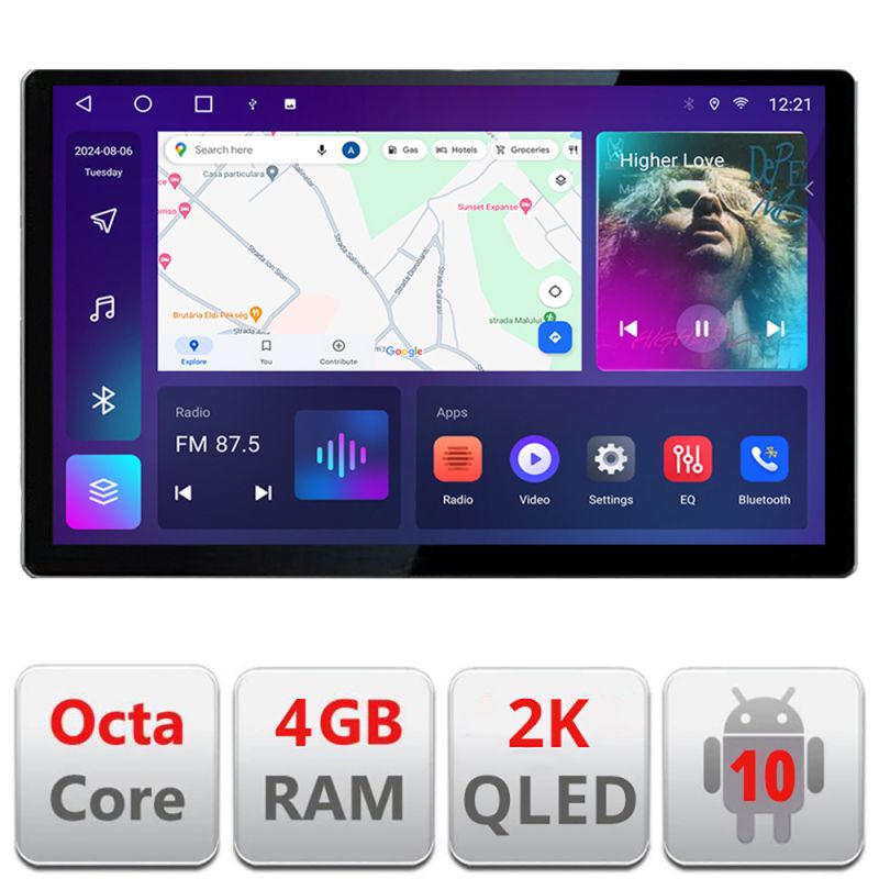 Navigatie dedicata Edonav Toyota Highlander 2013-2018, Ecran 2K QLED 13