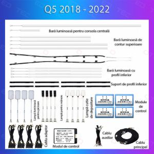 Lumini ambientale  Audi Q5 2018-2022 set complet control telefon sau sistem original