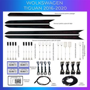 Lumini ambientale VW Tiguan set complet control telefon sau sistem original