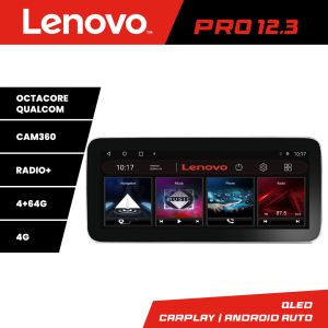 Navigatie Mercedes GLK 2012-2015 NTG4.5 K-GLK Lenovo PRO 4+64 12.3 inch qled android 4G DSP gps internet 
