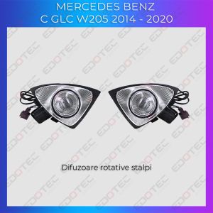 Lumini Ambientale difuzoare rotative stalpi Mercedes C W205 control pe sistemul original sau telefon