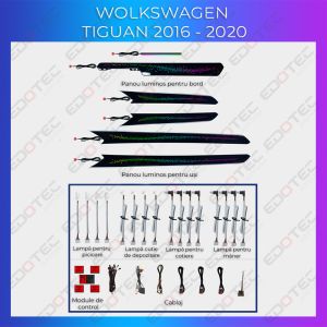 Lumini ambientale VW Tiguan 2016-2021 trimuri control telefon sau sistem original