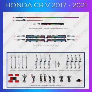 Lumini ambientale Honda Civic 2022 set complet control telefon sau sistem original