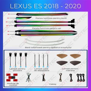 Lumini ambientale Lexus ES 2018-2020 set complet control telefon sau sistem original