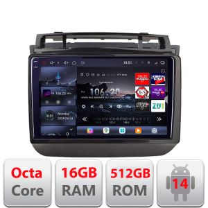 Navigatie VW Touareg 2012-2019 Edotec Kit-1142 8 core QLED 2K 16+512 360 Android Waze USB Navigatie Internet Youtube Radio