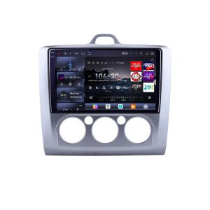 Navigatie Ford Focus 2 Clima Manuala 2005-2010 Edotec Kit-140-manual 8 core QLED 2K 16+512 360 Android Waze USB Navigatie Internet Youtube Radio