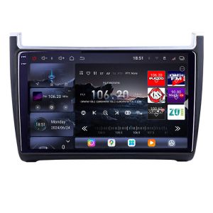 Navigatie VW Polo 2014- Edotec Kit-655 8 core QLED 2K 16+512 360 Android Waze USB Navigatie Internet Youtube Radio