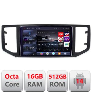 Navigatie vw crafter 2018- Edotec Kit-CRAFTER 8 core QLED 2K 16+512 360 Android Waze USB Navigatie Internet Youtube Radio