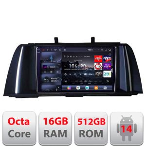 Navigatie Seria 5 F10 2010-2012 CIC 8 core QLED 2K 16+512 360 Android Waze USB Navigatie Internet Youtube Radio Edotec