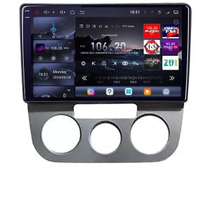 Navigatie VW Golf 5 2004-2010 clima manuala Android radio gps internet 8 core QLED 2K 16+512 360 Edotec