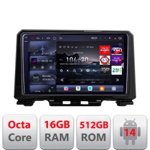 Navigatie Suzuki Jimny 2018- Edotec Kit-JIMNY 8 core QLED 2K 16+512 360 Android Waze USB Navigatie Internet Youtube Radio