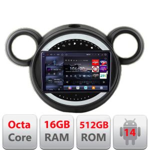 Navigatie Mini 2011-2015 cu sistem CIC 8 core QLED 2K 16+512 360 Android Waze USB Navigatie Internet Youtube Radio Edotec