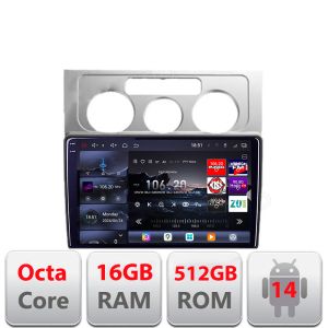 Navigatie VW Touran 2003-2010 Edotec Kit-TOURAN1 8 core QLED 2K 16+512 360 Android Waze USB Navigatie Internet Youtube Radio