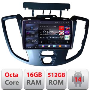 Navigatie Ford Transit 2015-2020 Android radio gps internet 8 core QLED 2K 16+512 360 Edotec