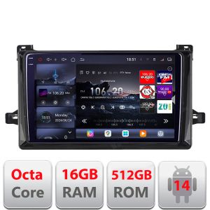 Navigatie Toyota Prius dupa 2015 Edotec Kit-TY50 8 core QLED 2K 16+512 360 Android Waze USB Navigatie Internet Youtube Radio
