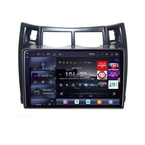 Navigatie Toyota Yaris 2008-2011 Edotec Kit-YARIS08 8 core QLED 2K 16+512 360 Android Waze USB Navigatie Internet Youtube Radio Edotec