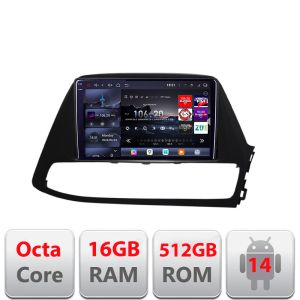 Navigatie Hyundai I30 2018-2021 Edotec kit-1130  8 core QLED 2K 12+256GB 360 Android Waze USB Navigatie Internet Youtube