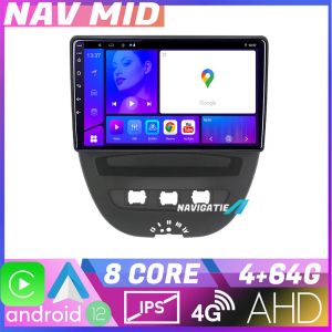 Navigatie Citroen C1 Peugeot 107 Toyota Aygo 2005 2014 EDOTEC-LITE Android Ecran 720P Octa Core 4 64 Carplay