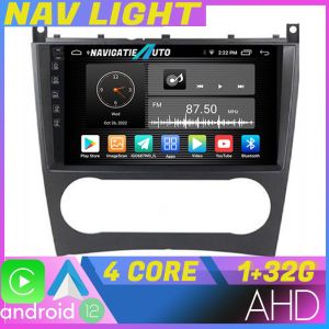 Dedikált navigáció Mercedes C-osztály W203 facelifttel Android 1+32