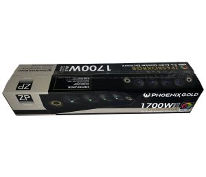 Cutie de difuzoare iluminate Phonix Gold 1700W ieșire SPL 2 x 4 OHM 4 x difuzoare midrange 2 x tweetere pro audio